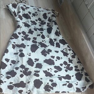 Black and White One Shoulder A-line Dress